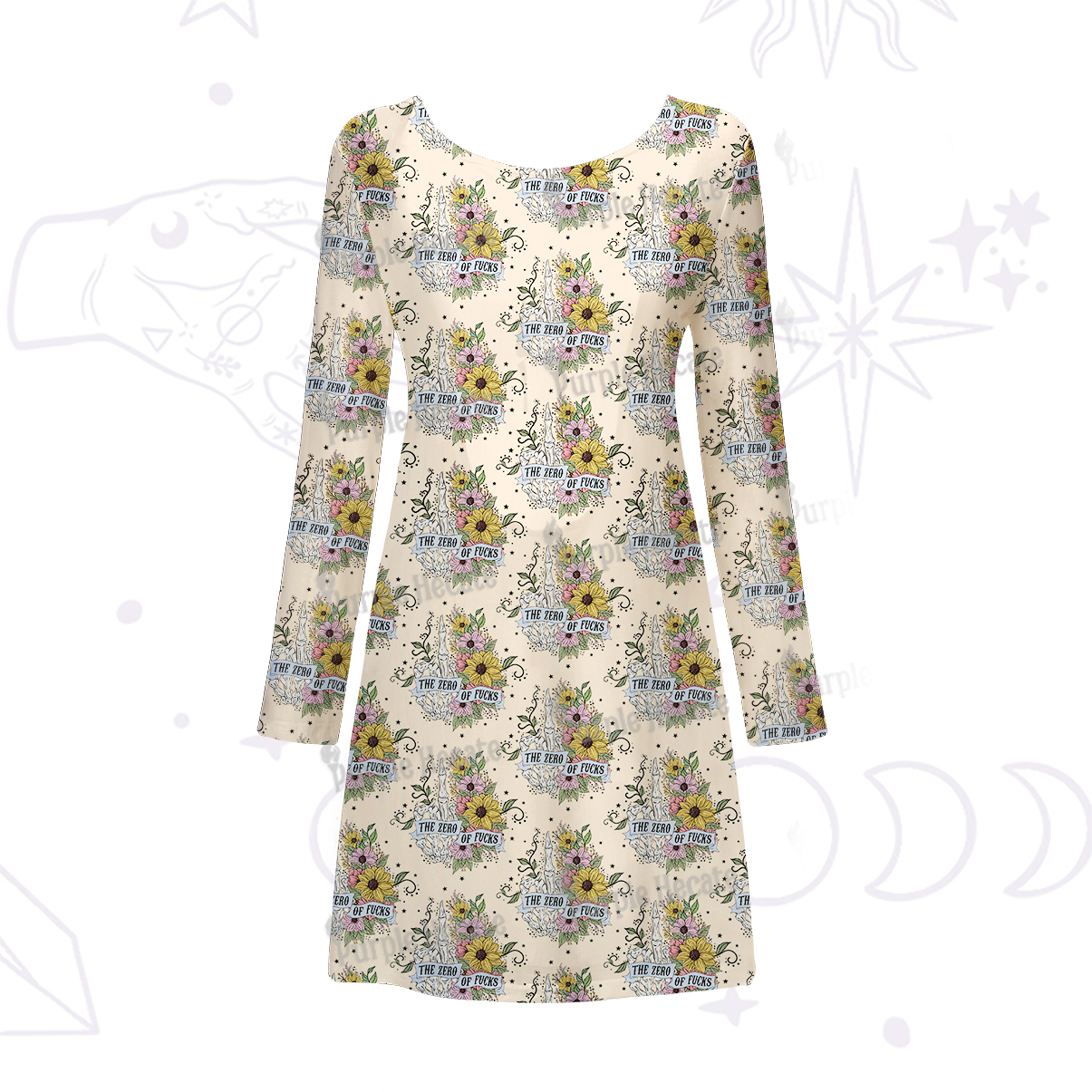 Purplehecate The Zero Of Fucks Beachwear Cover-Up Dress