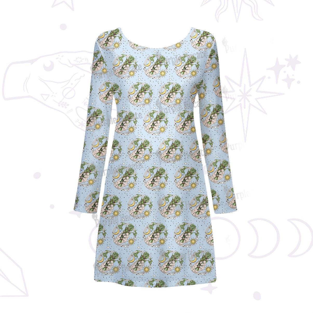 Purplehecate Go Sage Yourself Beachwear Cover-Up Dress