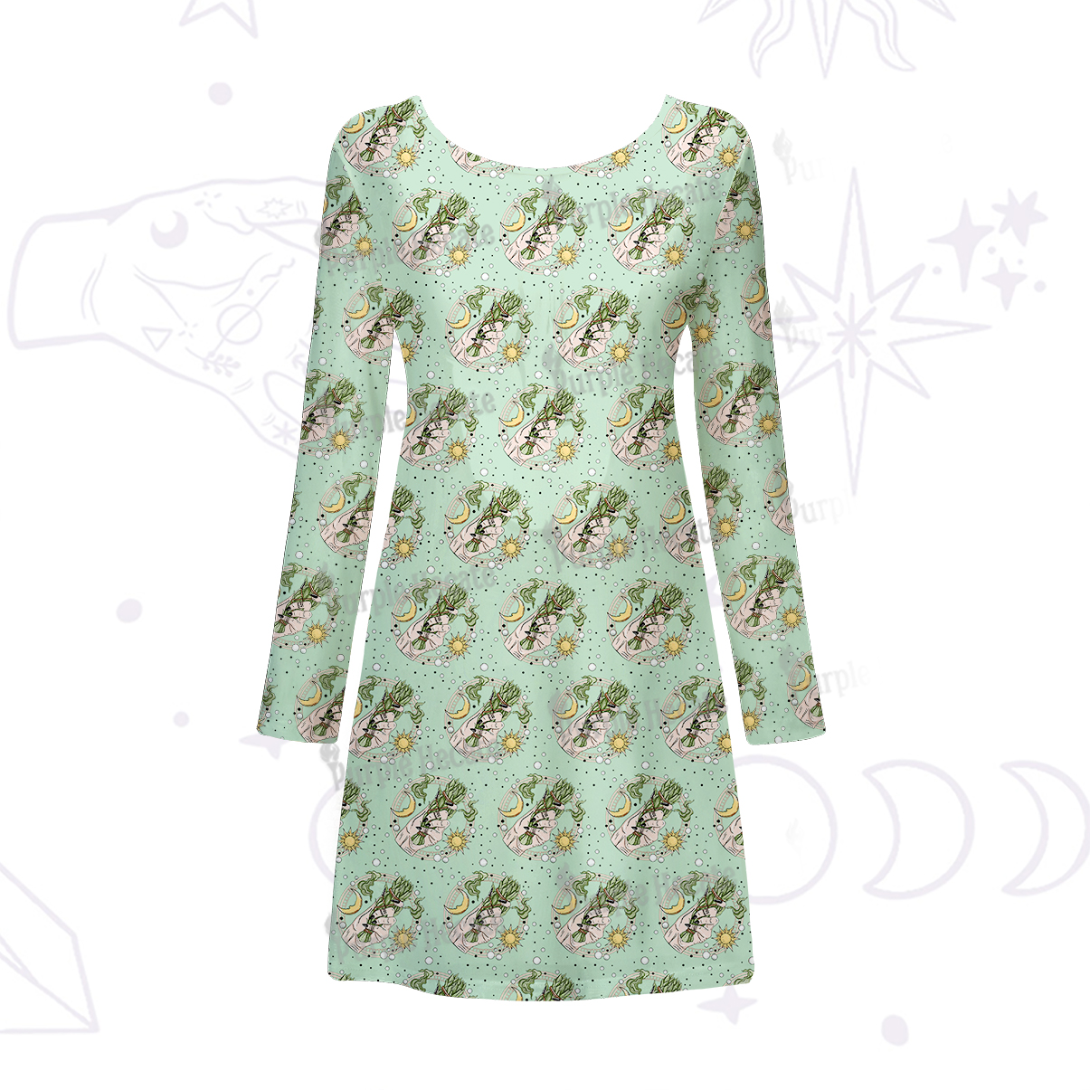 Purplehecate Go Sage Yourself Beachwear Cover-Up Dress