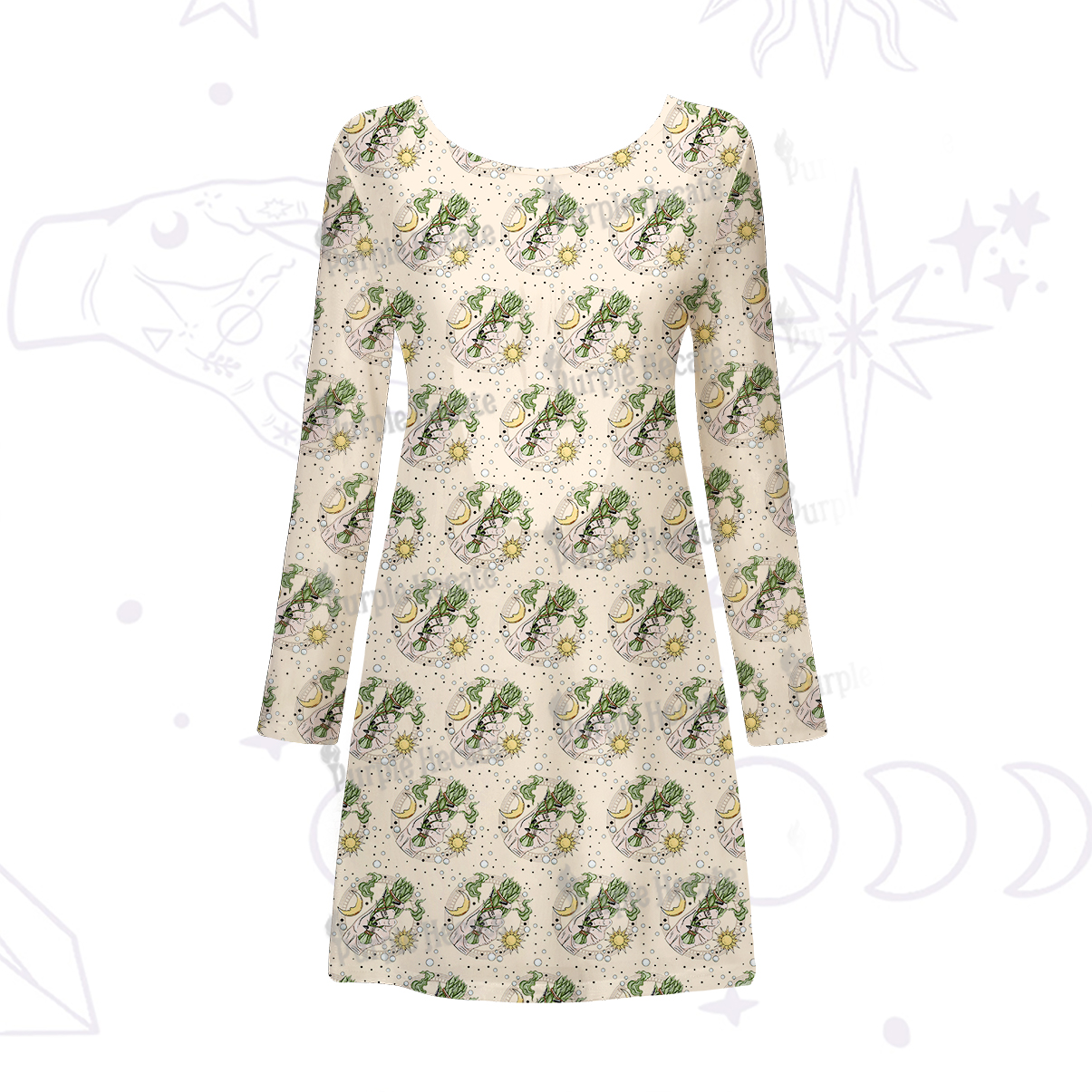 Purplehecate Go Sage Yourself Beachwear Cover-Up Dress