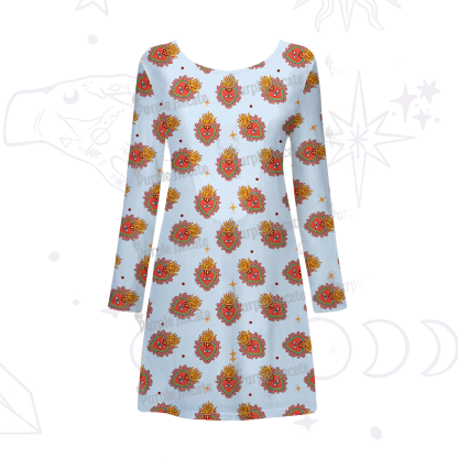 Purplehecate Sacred Heart Beachwear Cover-Up Dress