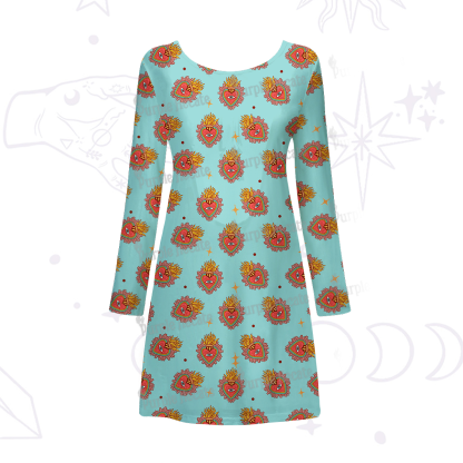 Purplehecate Sacred Heart Beachwear Cover-Up Dress