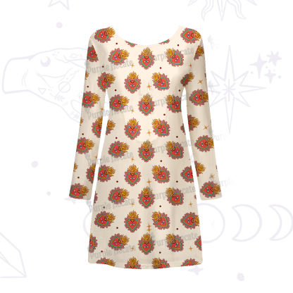 Purplehecate Sacred Heart Beachwear Cover-Up Dress