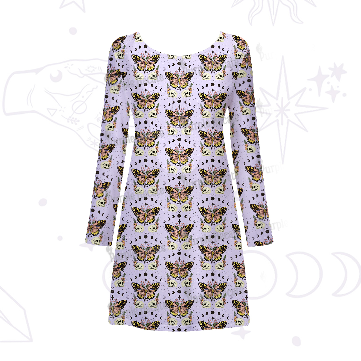 Purplehecate The Endings Won't End You Beachwear Cover-Up Dress