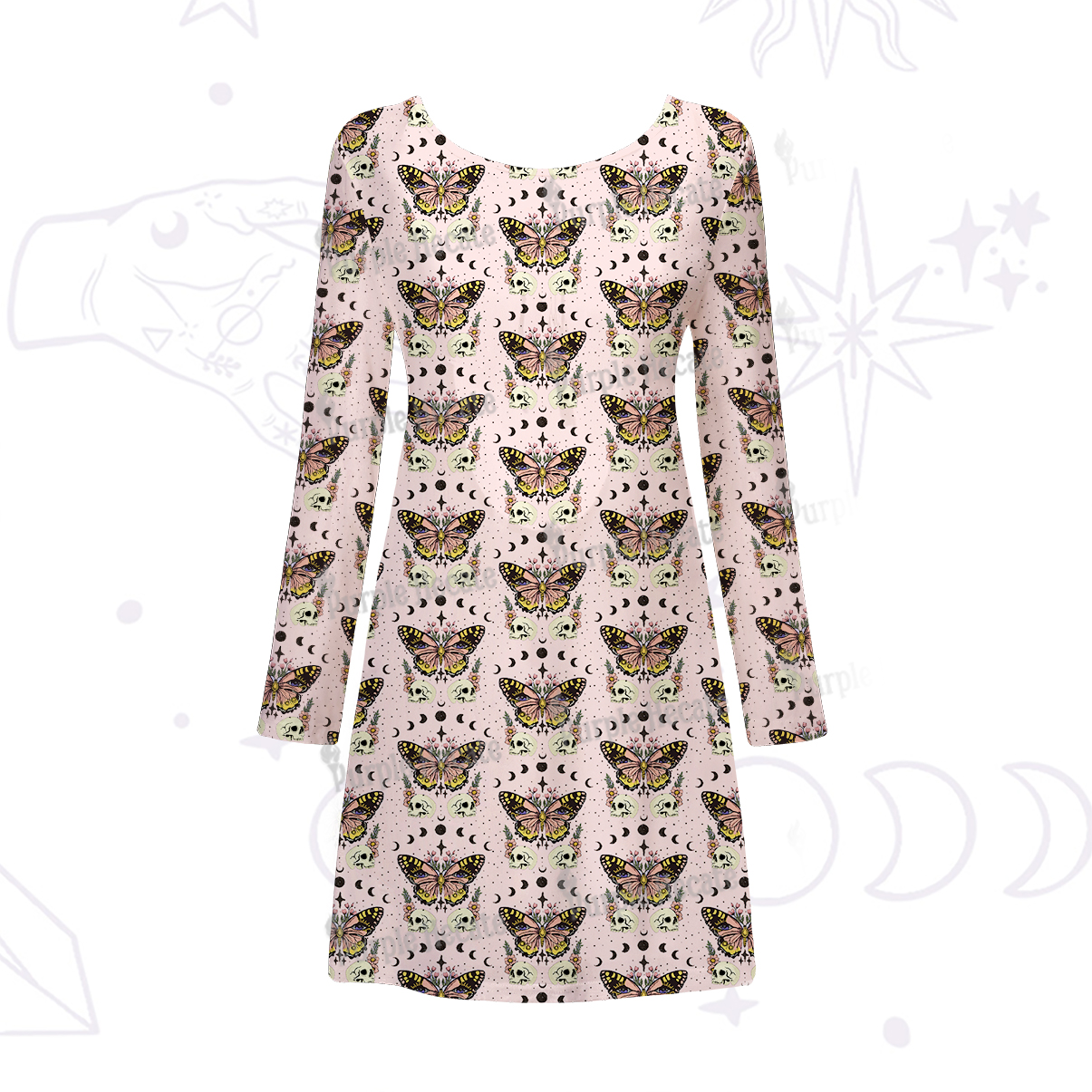 Purplehecate The Endings Won't End You Beachwear Cover-Up Dress