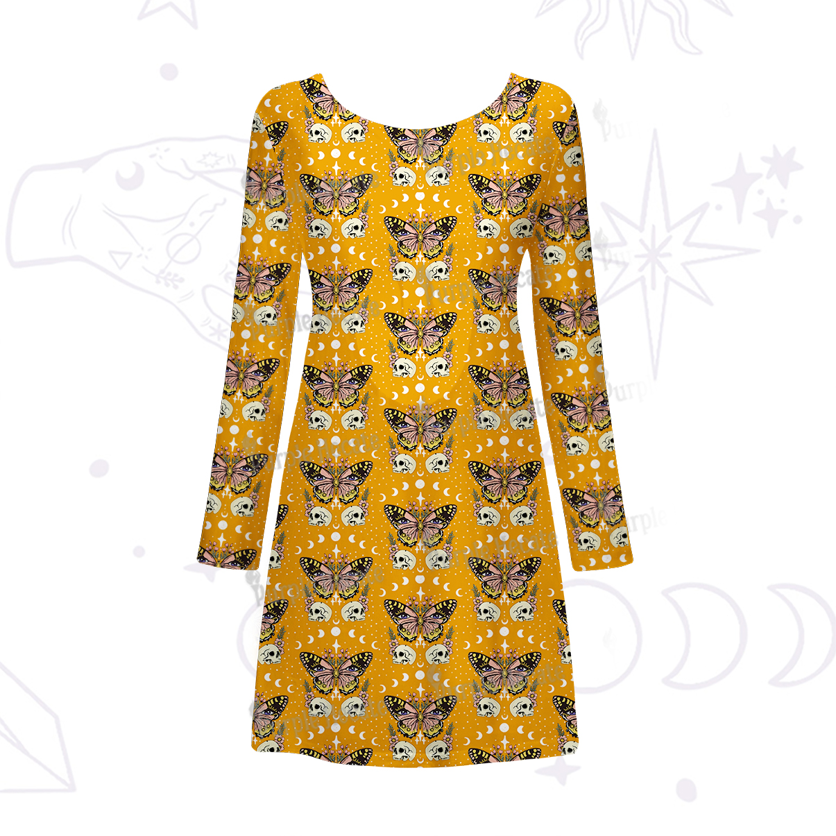 Purplehecate The Endings Won't End You Beachwear Cover-Up Dress