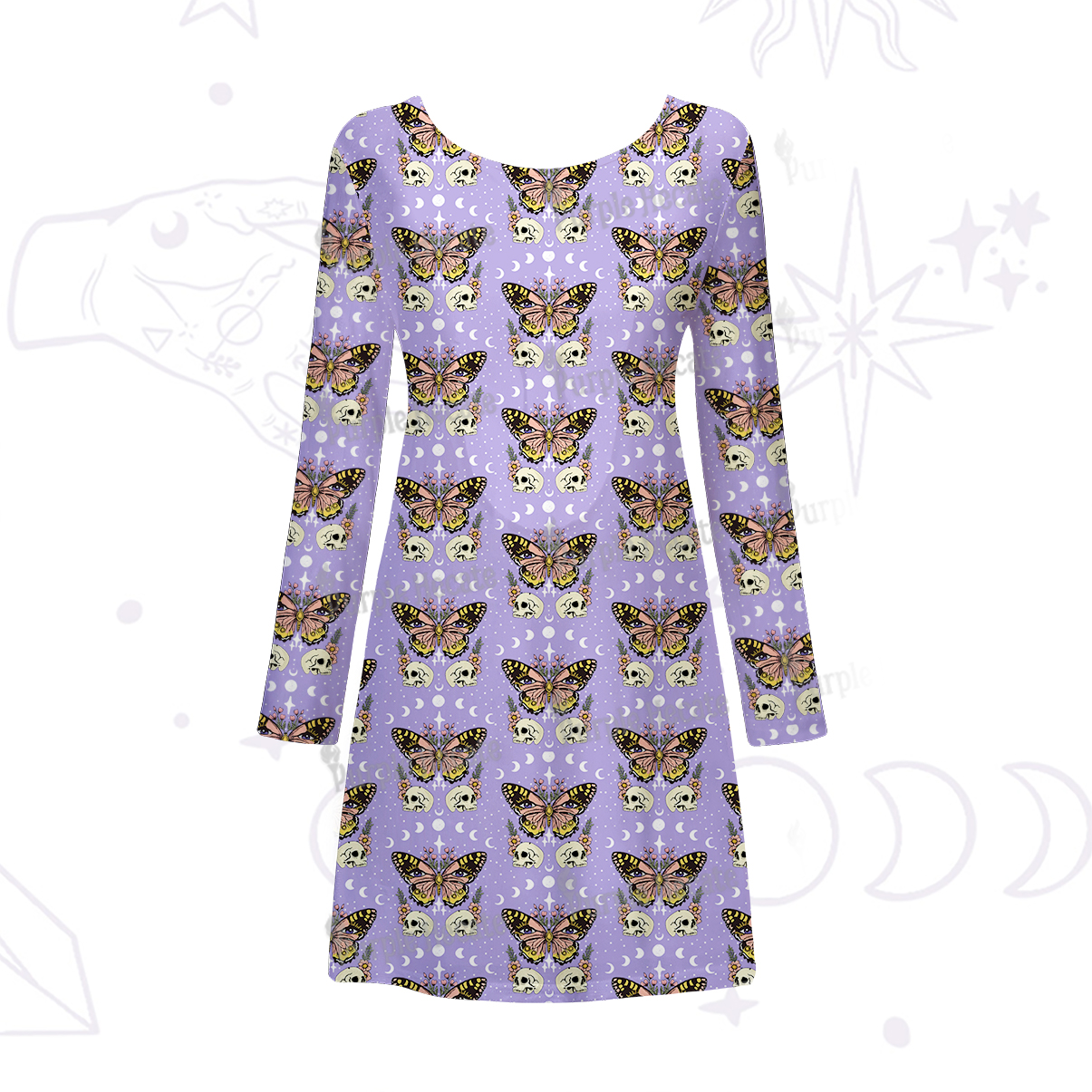 Purplehecate The Endings Won't End You Beachwear Cover-Up Dress