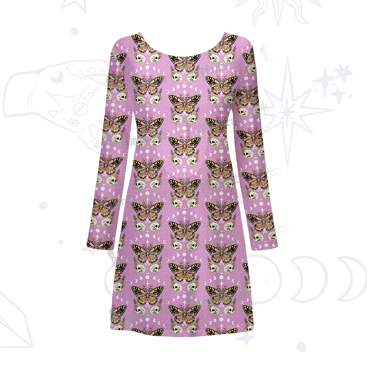 Purplehecate The Endings Won't End You Beachwear Cover-Up Dress