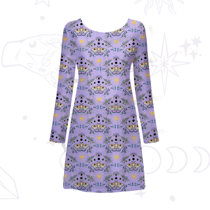 Purplehecate Luna Moth Witch Beachwear Cover-Up Dress