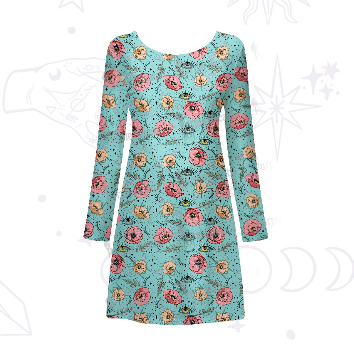 Purplehecate The Bee's Knees Beachwear Cover-Up Dress