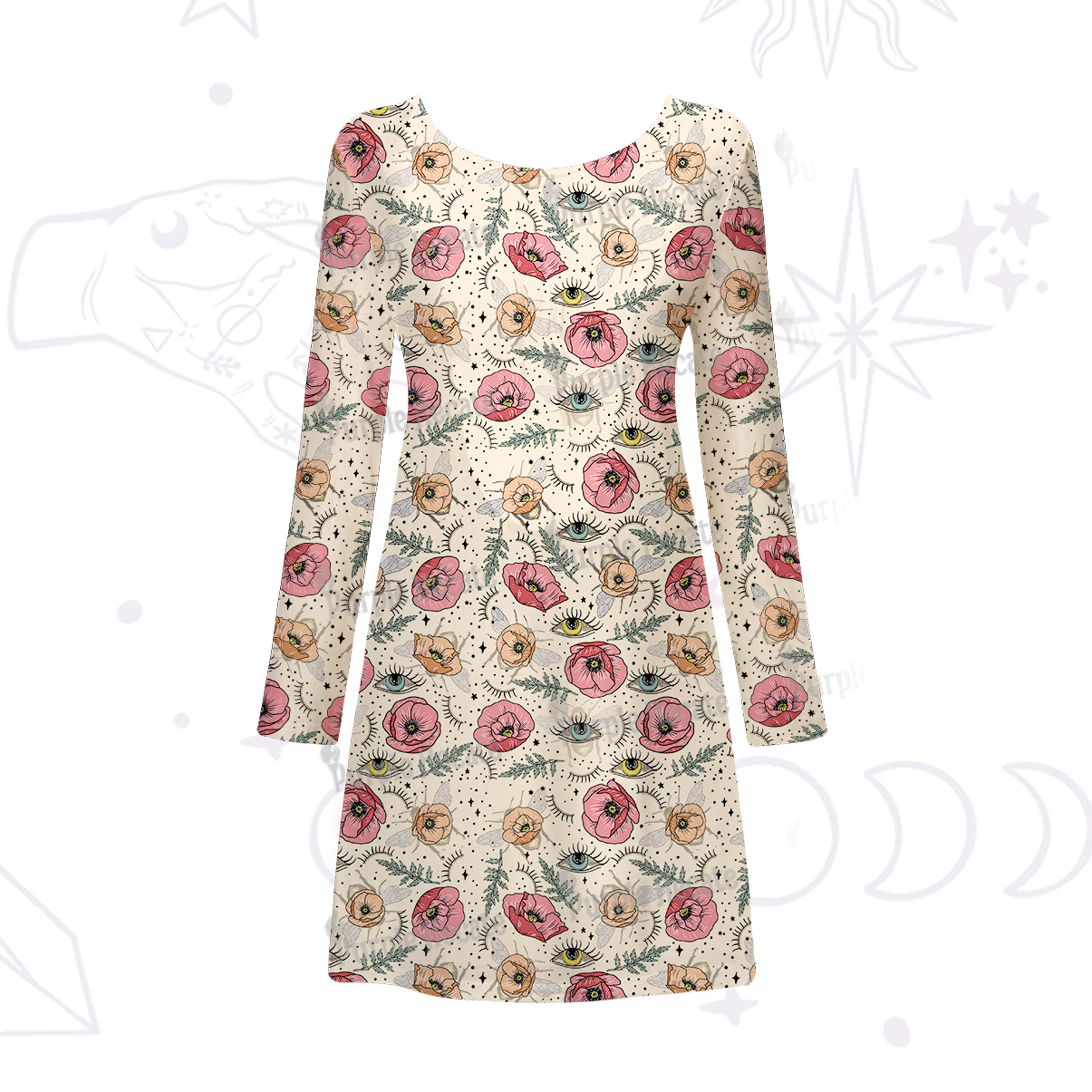 Purplehecate The Bee's Knees Beachwear Cover-Up Dress