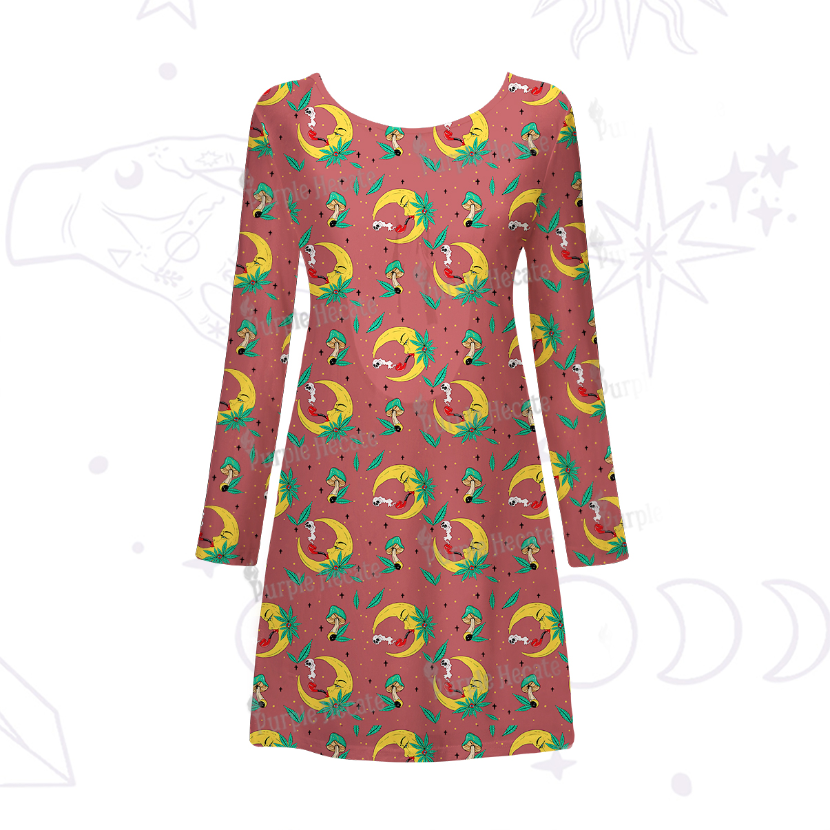 Purplehecate The Midnight Smoker Beachwear Cover-Up Dress