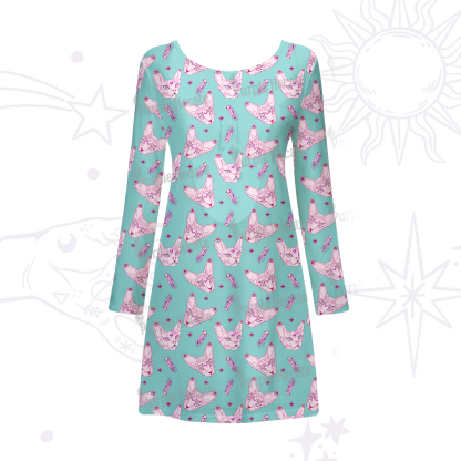 Purplehecate Mystical Sphynx Cat Beachwear Cover-Up Dress