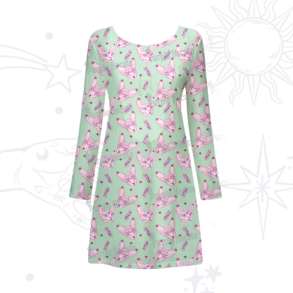 Purplehecate Mystical Sphynx Cat Beachwear Cover-Up Dress