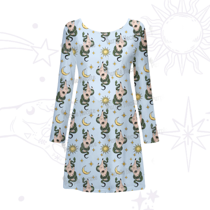 Purplehecate Reach For The Moon Beachwear Cover-Up Dress