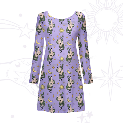 Purplehecate Reach For The Moon Beachwear Cover-Up Dress