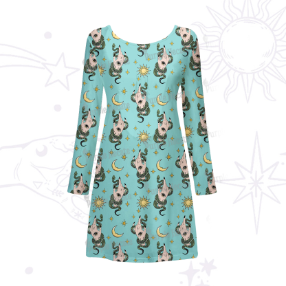 Purplehecate Reach For The Moon Beachwear Cover-Up Dress