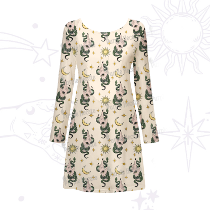 Purplehecate Reach For The Moon Beachwear Cover-Up Dress