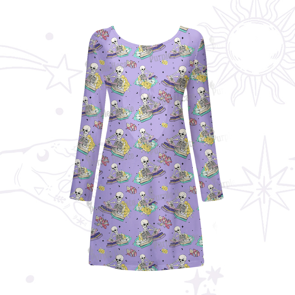 Purplehecate Book Lover Beachwear Cover-Up Dress