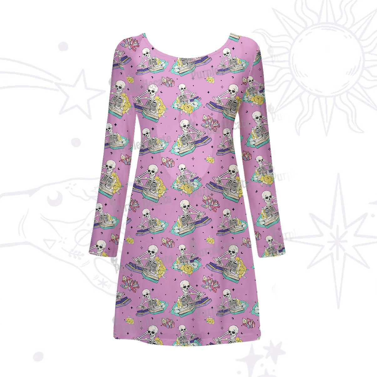 Purplehecate Book Lover Beachwear Cover-Up Dress