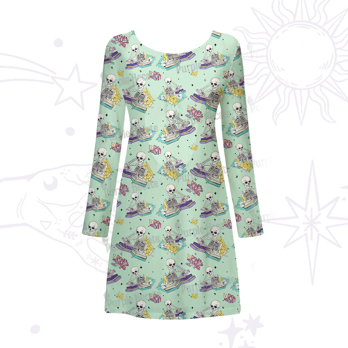 Purplehecate Book Lover Beachwear Cover-Up Dress