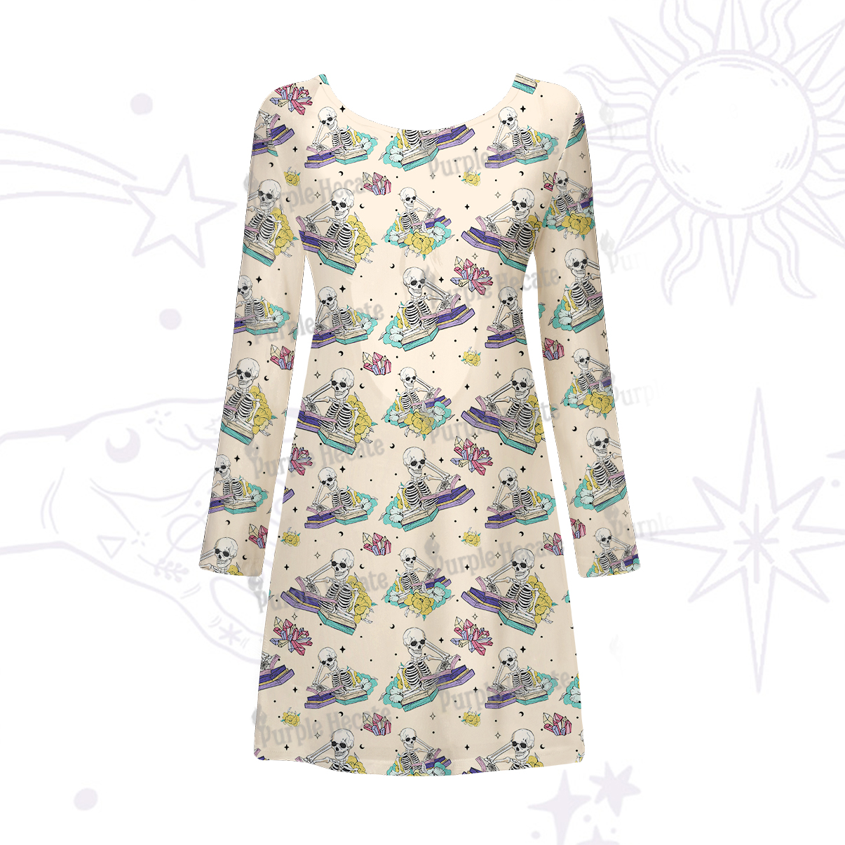 Purplehecate Book Lover Beachwear Cover-Up Dress