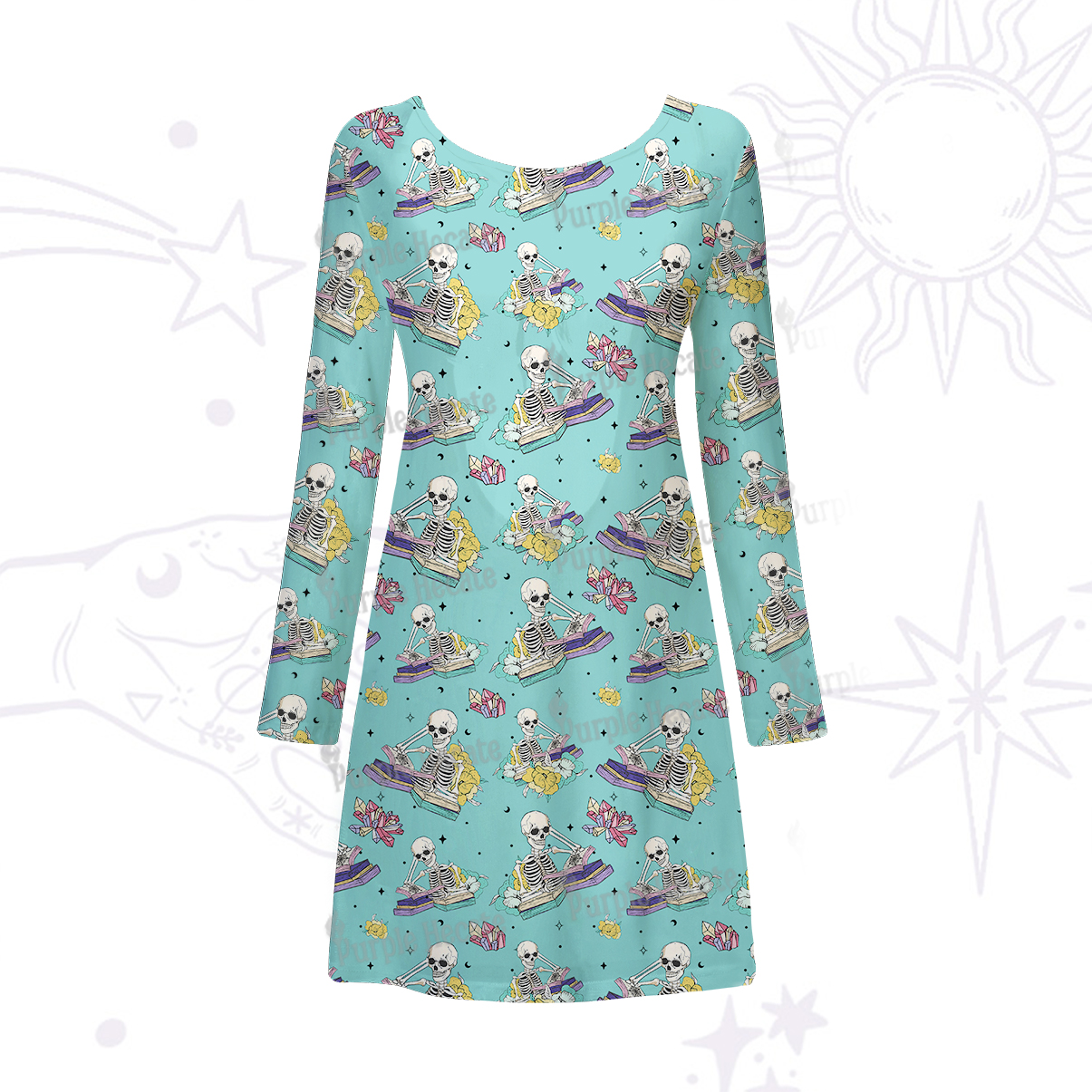 Purplehecate Book Lover Beachwear Cover-Up Dress