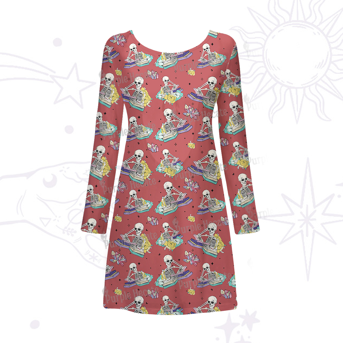 Purplehecate Book Lover Beachwear Cover-Up Dress