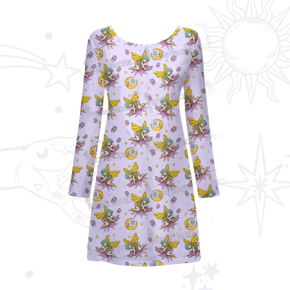 Purplehecate Stay Curious Beachwear Cover-Up Dress