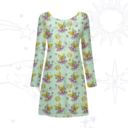 Purplehecate Stay Curious Beachwear Cover-Up Dress