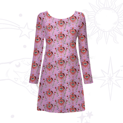 Purplehecate Mystic Eye Beachwear Cover-Up Dress