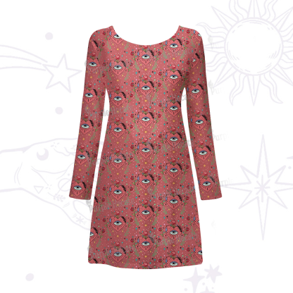 Purplehecate Mystic Eye Beachwear Cover-Up Dress