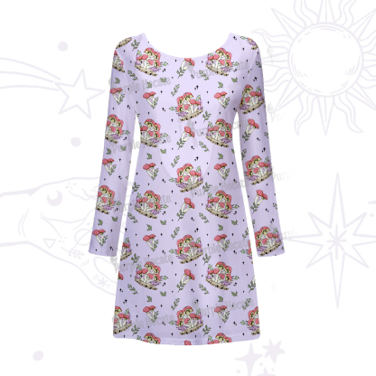 Purplehecate Fantasy Mushroom Beachwear Cover-Up Dress