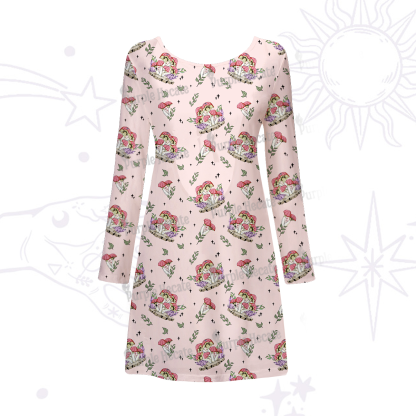 Purplehecate Fantasy Mushroom Beachwear Cover-Up Dress