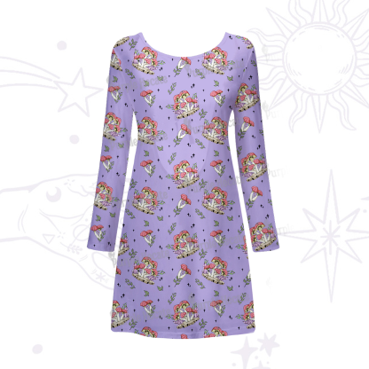 Purplehecate Fantasy Mushroom Beachwear Cover-Up Dress