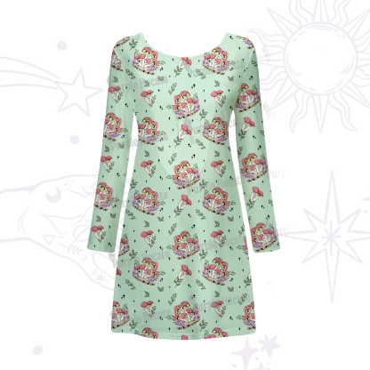 Purplehecate Fantasy Mushroom Beachwear Cover-Up Dress