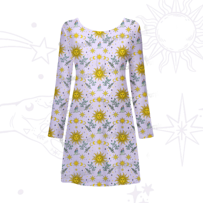 Purplehecate Magic Sun Beachwear Cover-Up Dress