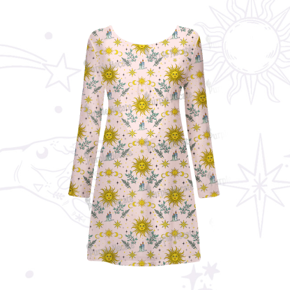 Purplehecate Magic Sun Beachwear Cover-Up Dress