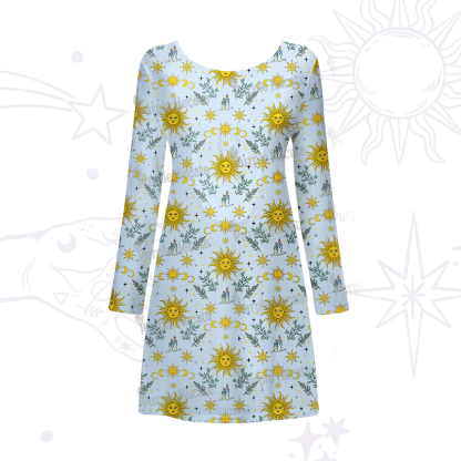 Purplehecate Magic Sun Beachwear Cover-Up Dress