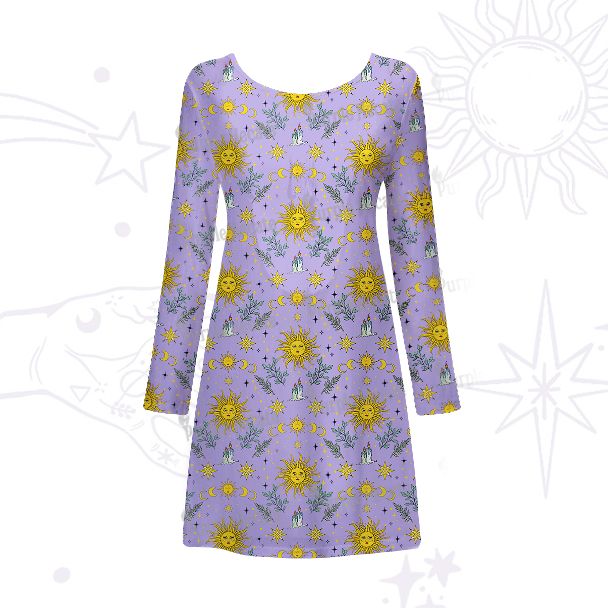 Purplehecate Magic Sun Beachwear Cover-Up Dress