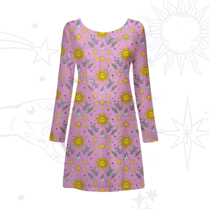 Purplehecate Magic Sun Beachwear Cover-Up Dress