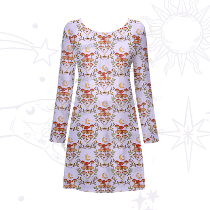 Purplehecate Psychedelic Mushrooms Beachwear Cover-Up Dress