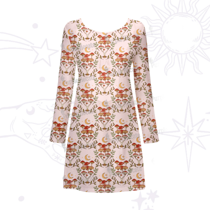 Purplehecate Psychedelic Mushrooms Beachwear Cover-Up Dress