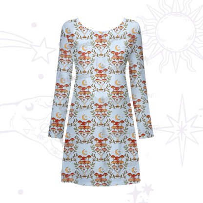 Purplehecate Psychedelic Mushrooms Beachwear Cover-Up Dress