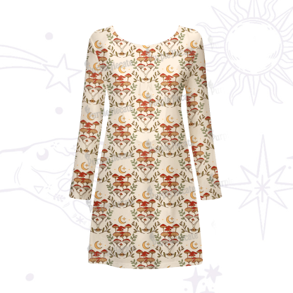 Purplehecate Psychedelic Mushrooms Beachwear Cover-Up Dress