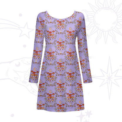 Purplehecate Psychedelic Mushrooms Beachwear Cover-Up Dress