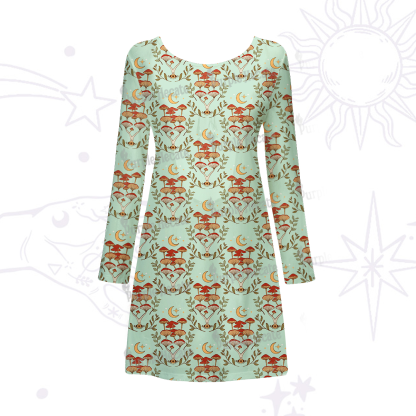 Purplehecate Psychedelic Mushrooms Beachwear Cover-Up Dress