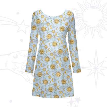 Purplehecate Magic of Sun and Moon Beachwear Cover-Up Dress