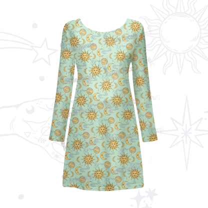 Purplehecate Magic of Sun and Moon Beachwear Cover-Up Dress