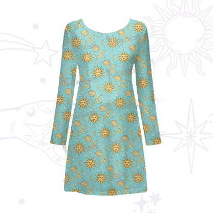 Purplehecate Magic of Sun and Moon Beachwear Cover-Up Dress